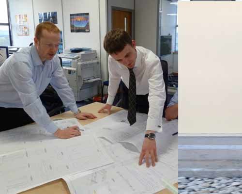 CEPL engineers reviewing cathodic protection design drawings